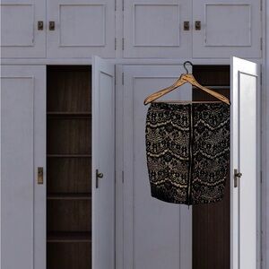 Melissa Paige Black and Gold Skirt